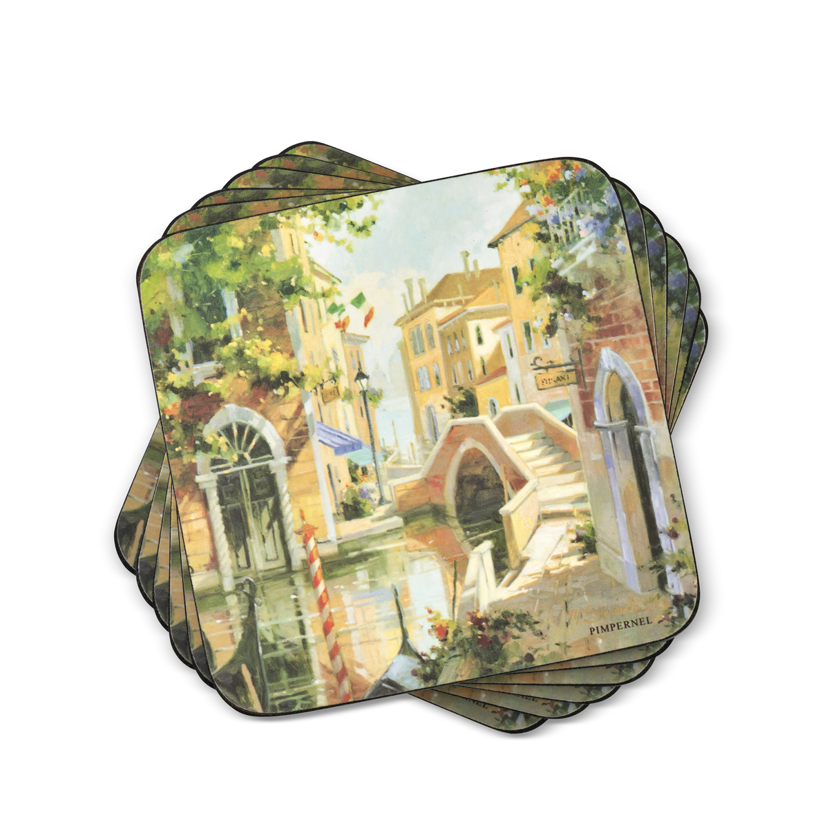 Venetian Scenes Coasters Set of 6