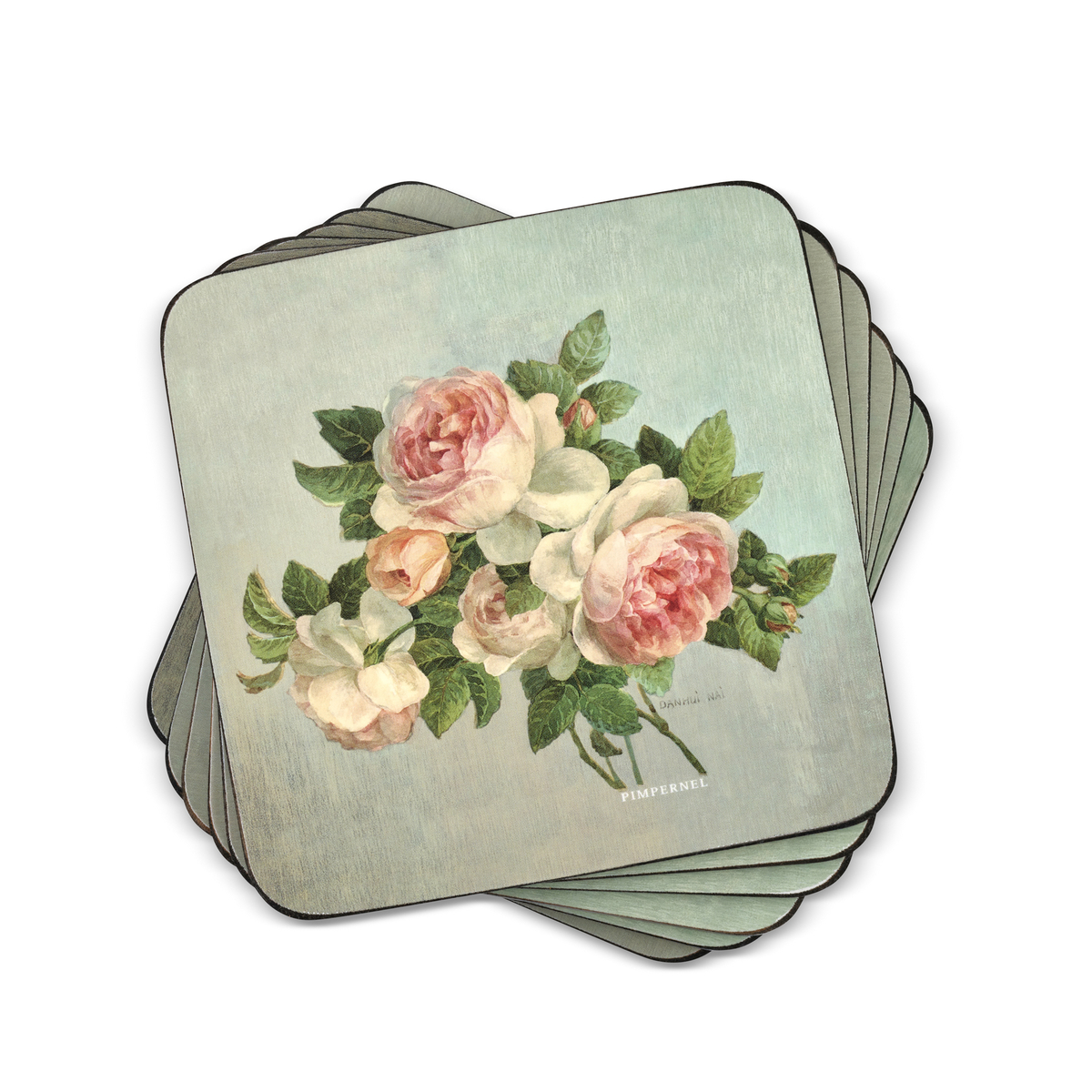 Pimpernel Antique Roses Coasters Set Of 6 Pimpernelinternational